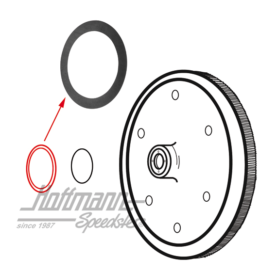 Arandela, volante motor, 0.26mm | 113 105 281 B | 010-0135-05