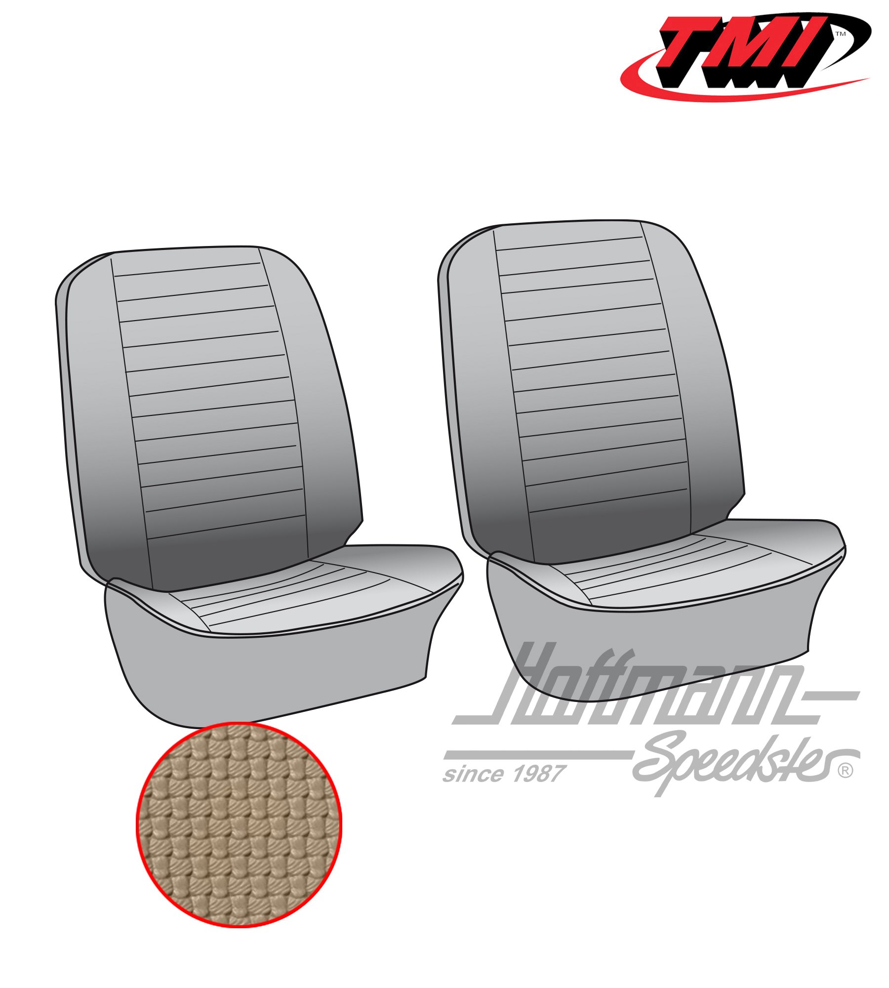 Fundas de asiento, delanteros, 73-76, beige | 43-2115-04 | 098-0624-20
