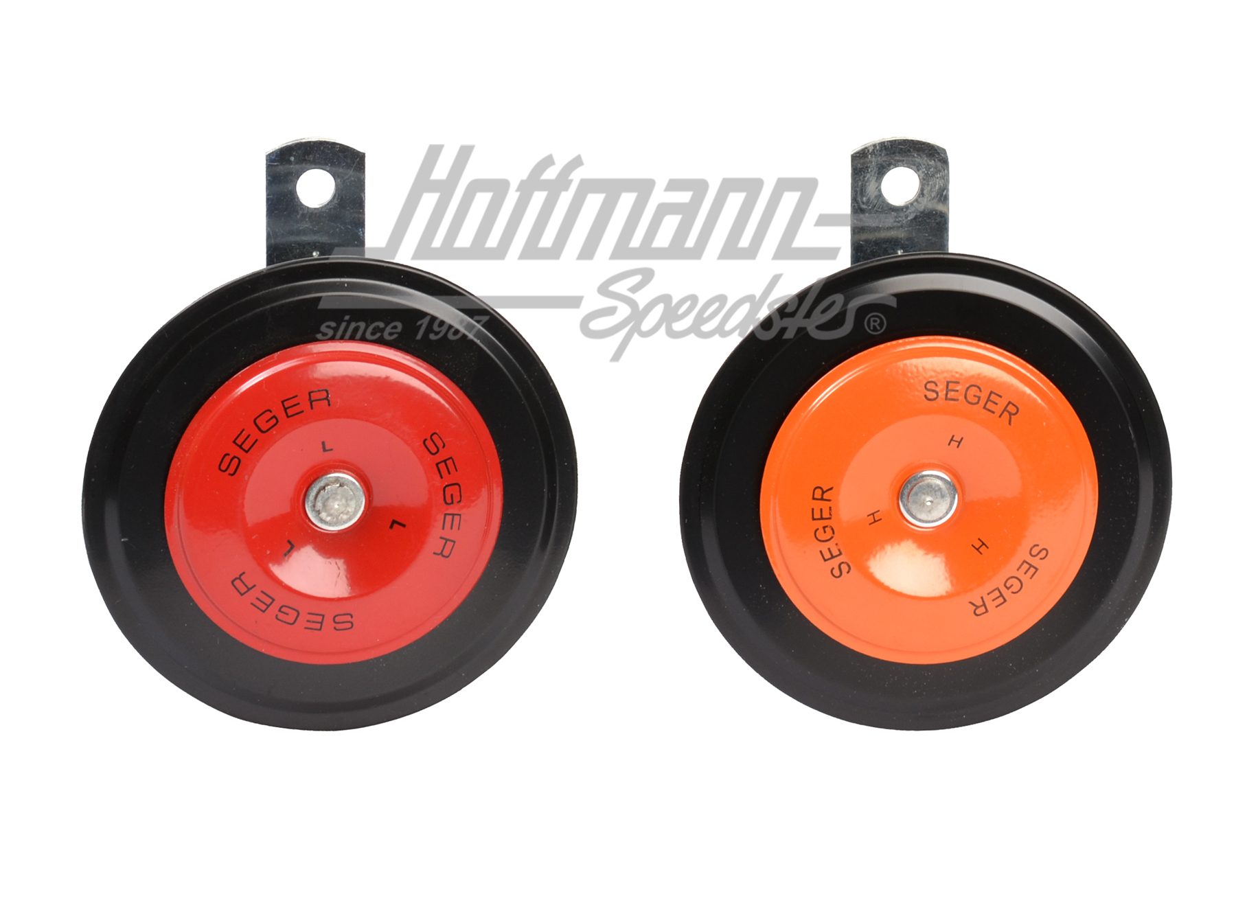 Claxon, par, 105 mm, rojo/ naranja, 12V | 45CO 1200K | 200-8046