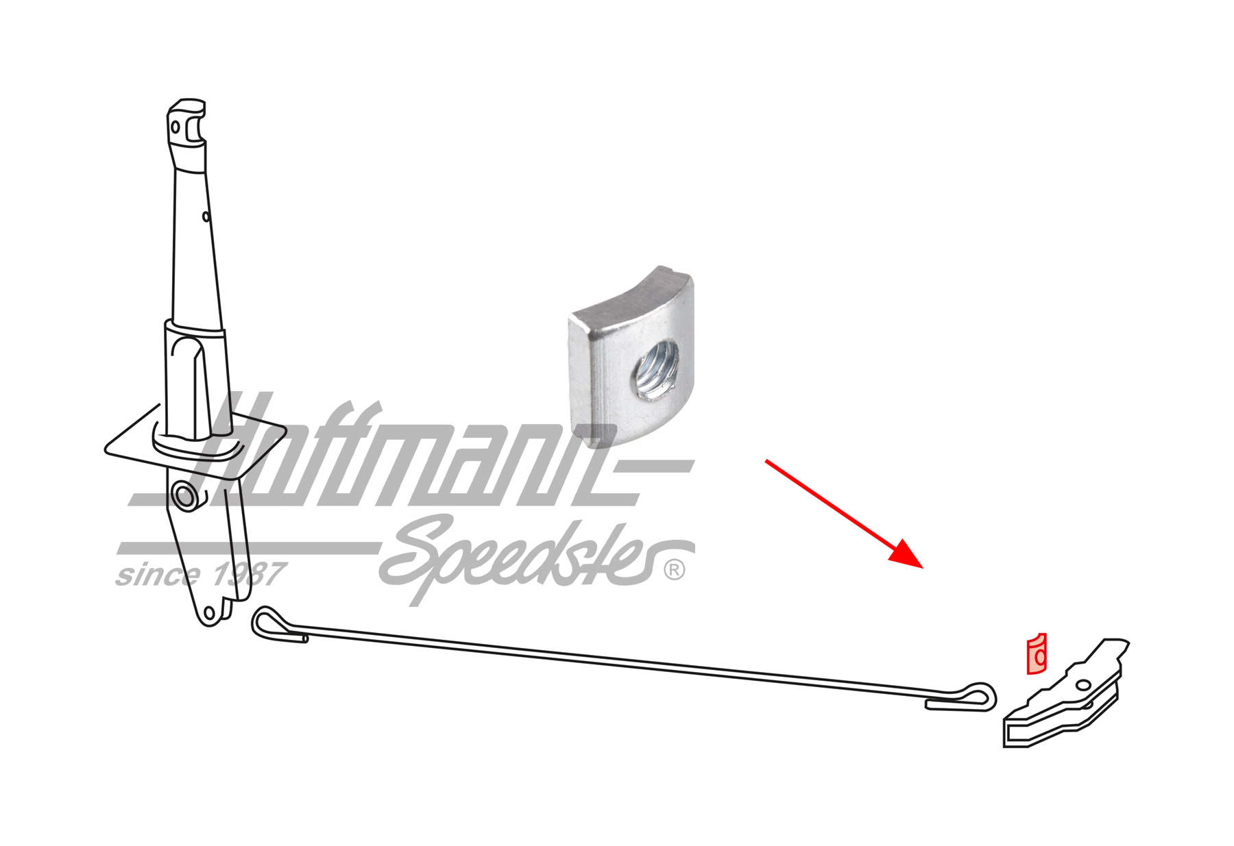 Tuerca, palanca de compensación, 8.71-7.79 | 211 711 349 | 090-3098-13