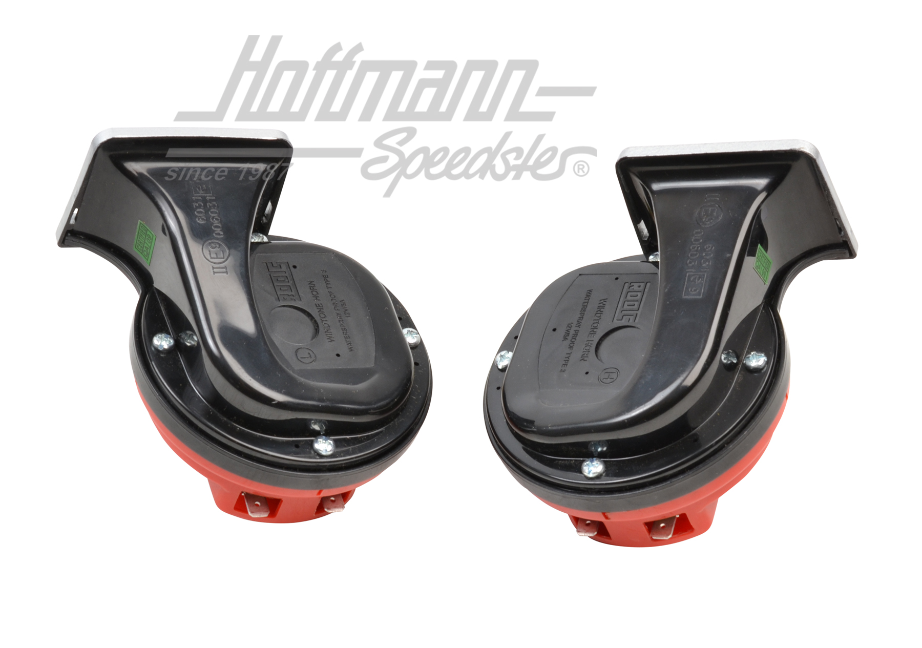 Claxon fanfarria, negro / rojo                                                                      