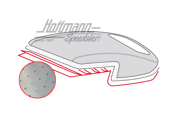 Cielo de techo, Cabriolet, 4.67-11.68, blanco perforado |  | 060-4030-07