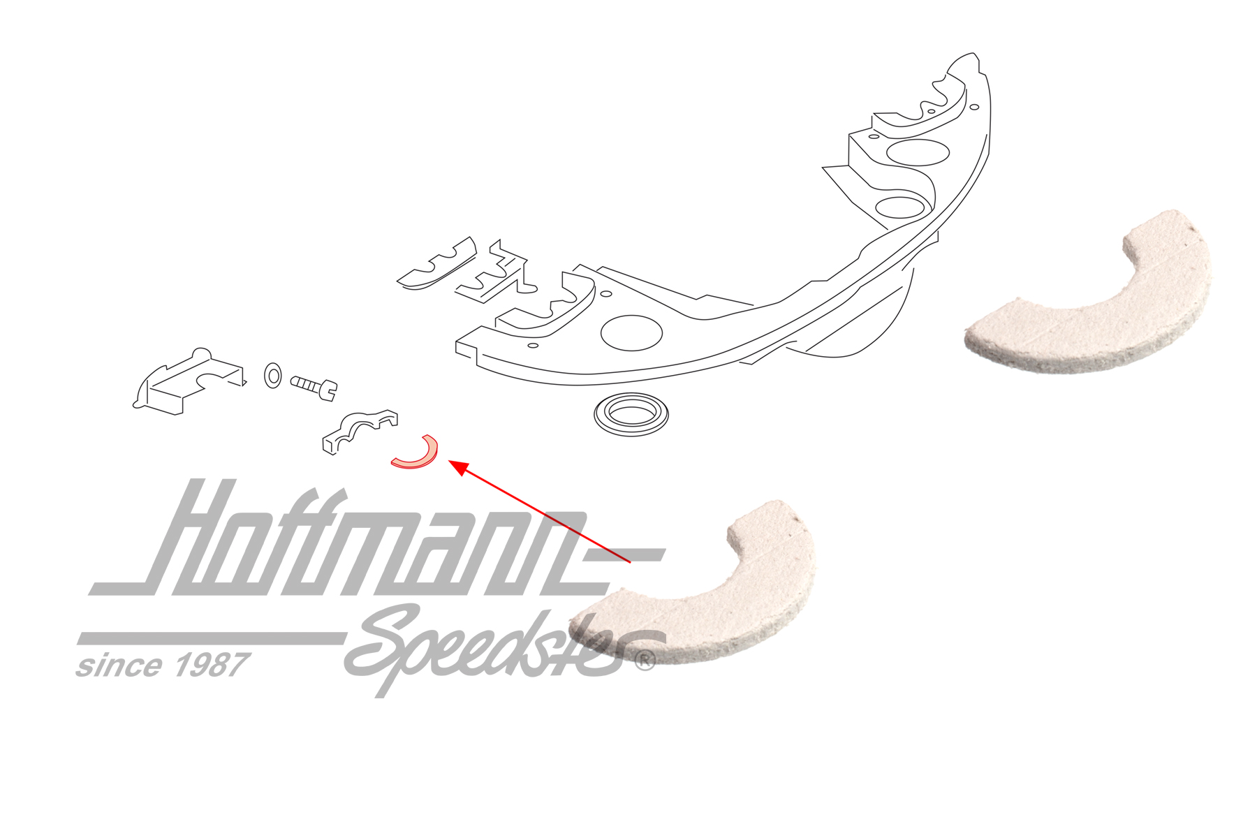 Juntas, media luna, precalentamiento simple | 113 119 597 | 010-1828-10