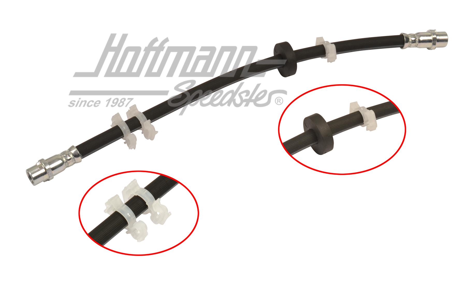 Manguera de freno, anterior, 97-03, 370 mm, izqda. | 7D0 611 701 A | 406-1013-01