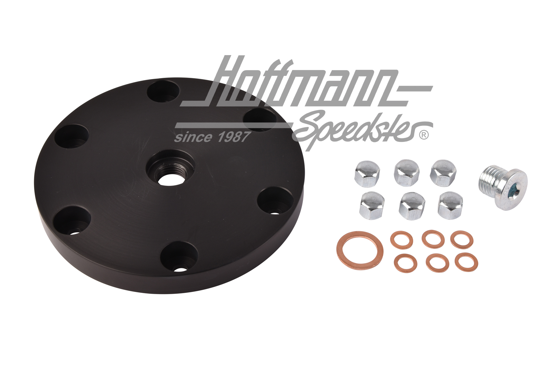 Tapa de colector de aceite, alumino, negro | 113 115 181 | 010-1055-40