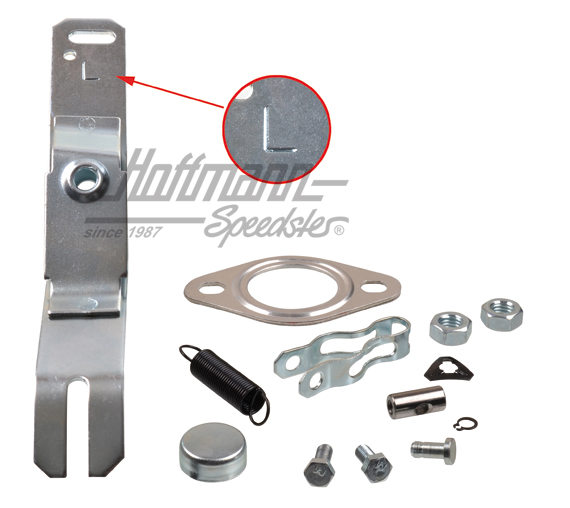 Kit de montaje, intercambiador de calor, izquierda | 043 298 147 A | 020-0104-01