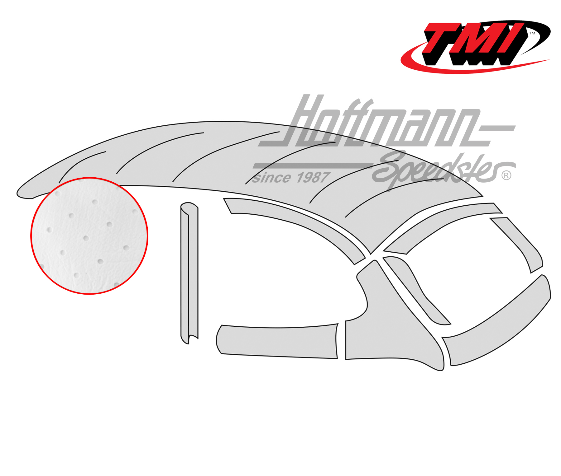 Techo, Style original, perforado, blanco, 72-79 | 20-1120-141 | 055-7196-05