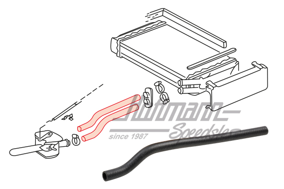 Manguera de agua,intercambiador de calor, Golf 1                                                    