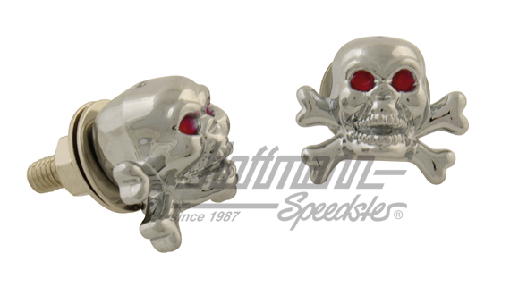 Sujeción de la matrícula, calavera X | 511-CR | 200-7511-04