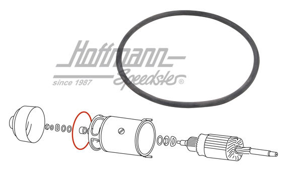 Junta anular
, tapa del rodamiento delantero, 6 V, NOS | 111 911 499 | 020-1297-22