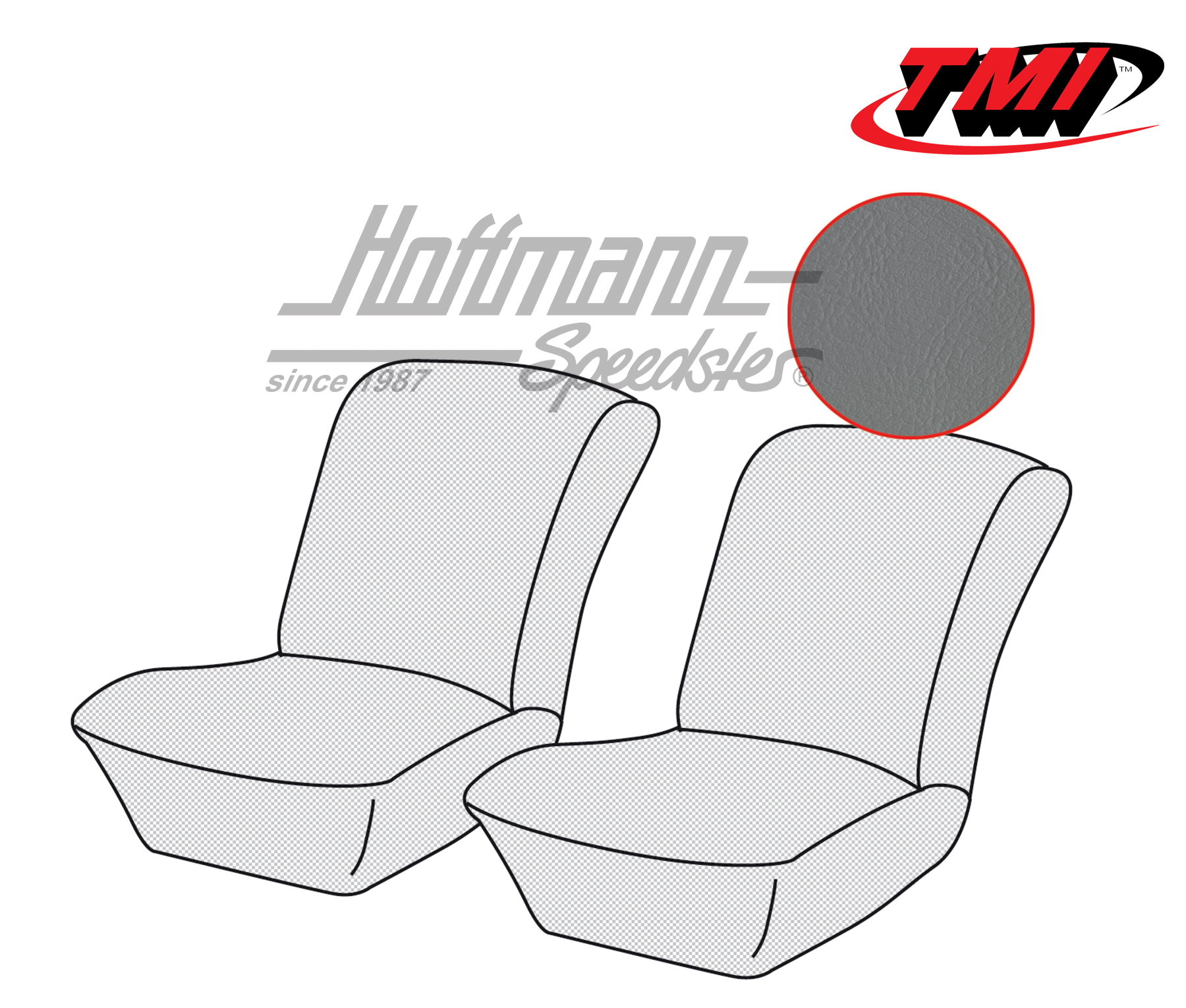 Fundas de asiento, delantero, Kübel, gris (lisas) | 43-1403-16 | 080-5040-16
