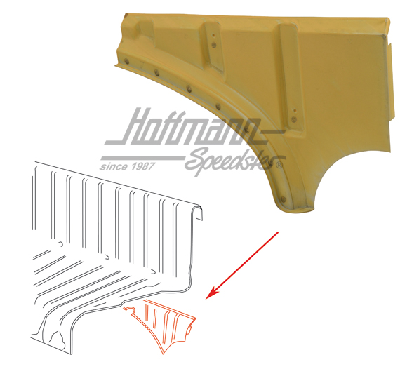 Chapa frontal, esquina, 8.57-7.65, izquierda | 111 813 151 B | 050-1378-01