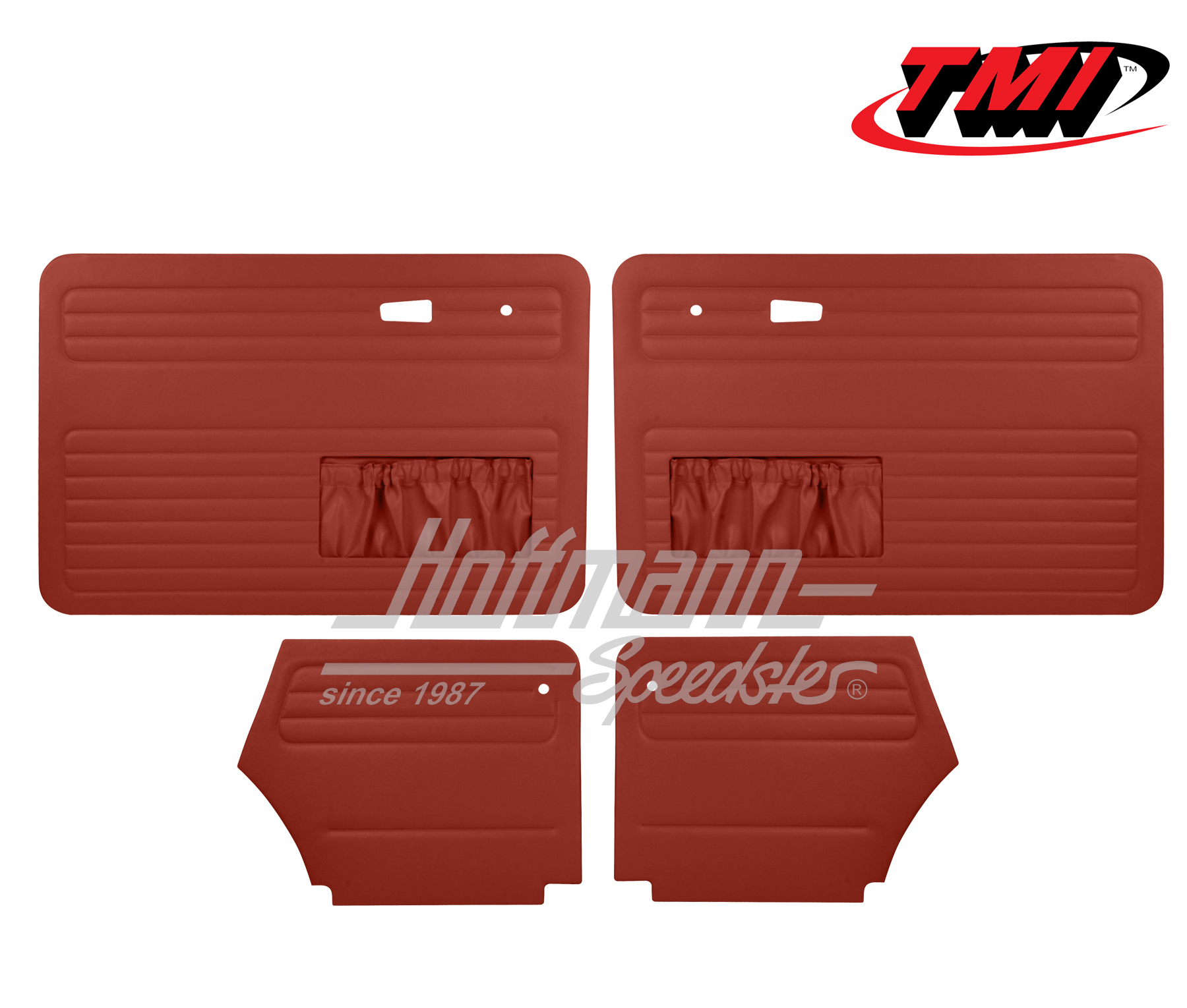 Paneles de puerta y de laterales, Escarabajo Cabriolet, 8.72-, rojo | 10-1330-17 | 055-7586