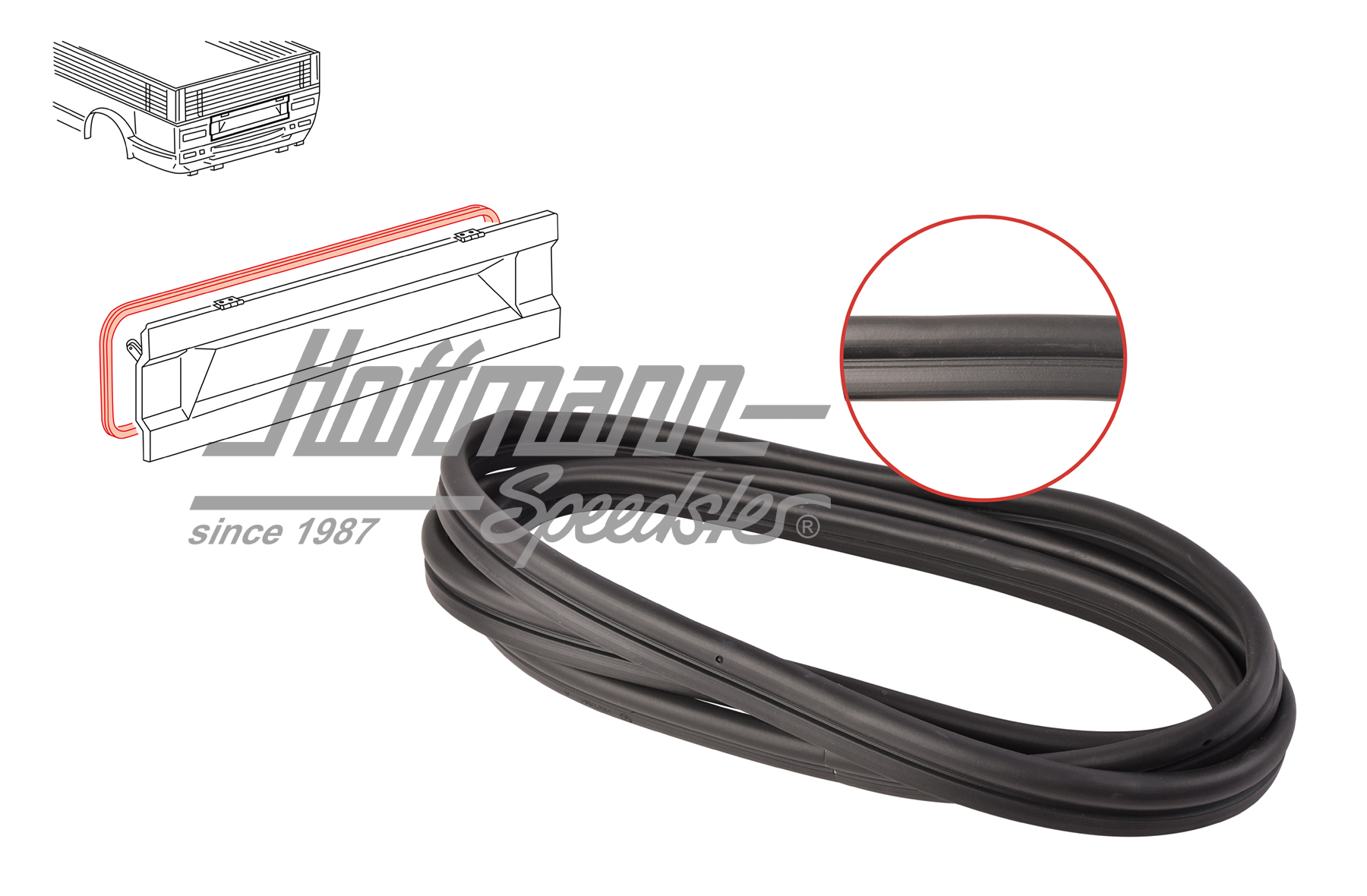 Junta, cubierta del motor, Furgoneta T3, Pick up/Cabina doble, 5.79-8.84 | 245 827 711 A | 350-2002