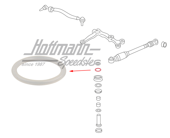 Junta anular, eje
 palanca de dirección
, Furgoneta T1/T2 | 211 415 753 | 089-3055-10