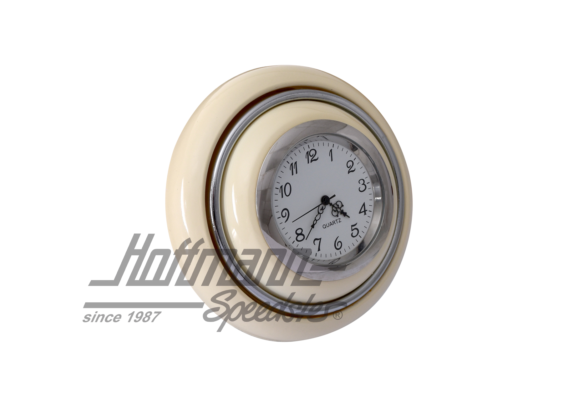 Botón del claxon, con reloj, Escarabajo/Furgoneta, color marfil | 211 951 CLOCK-IV | 020-1882-13