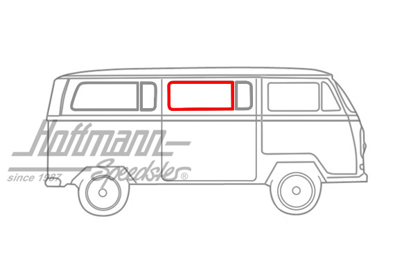 Junta de ventanilla de puerta central, dividida | 241 845 285 A | 090-6115