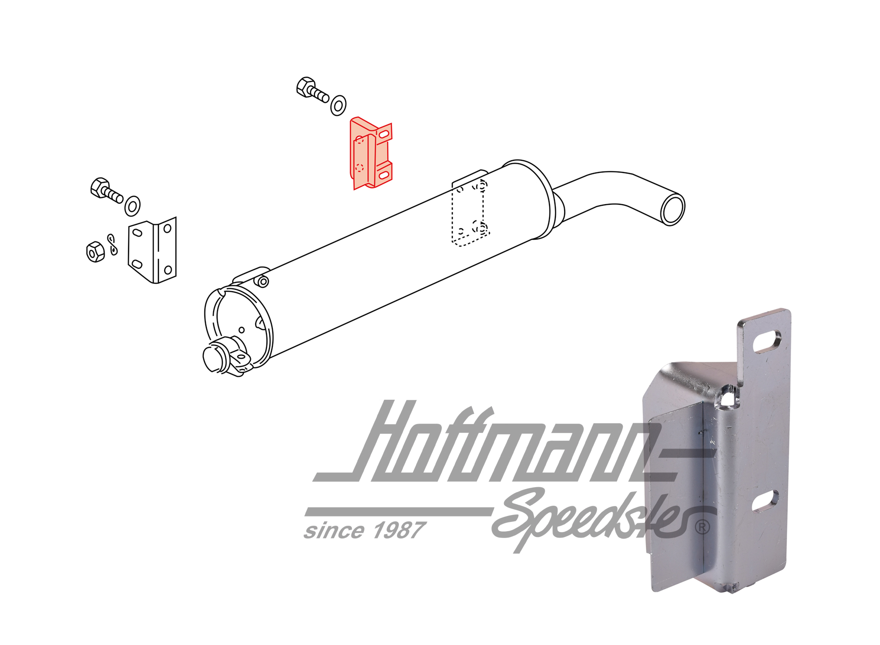 Soporte, escape, 1.6-1.7, Diesel, derecha | 033 251 375 | 320-3423-02