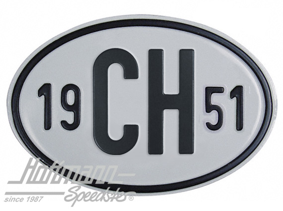 Placa de nacionalidad "CH" (Suiza), "1951", aluminio |  | 020-2401-51
