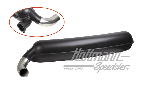 Silenciador de escape, chapa de acero, 1 x 70 mm, 75-89                                             