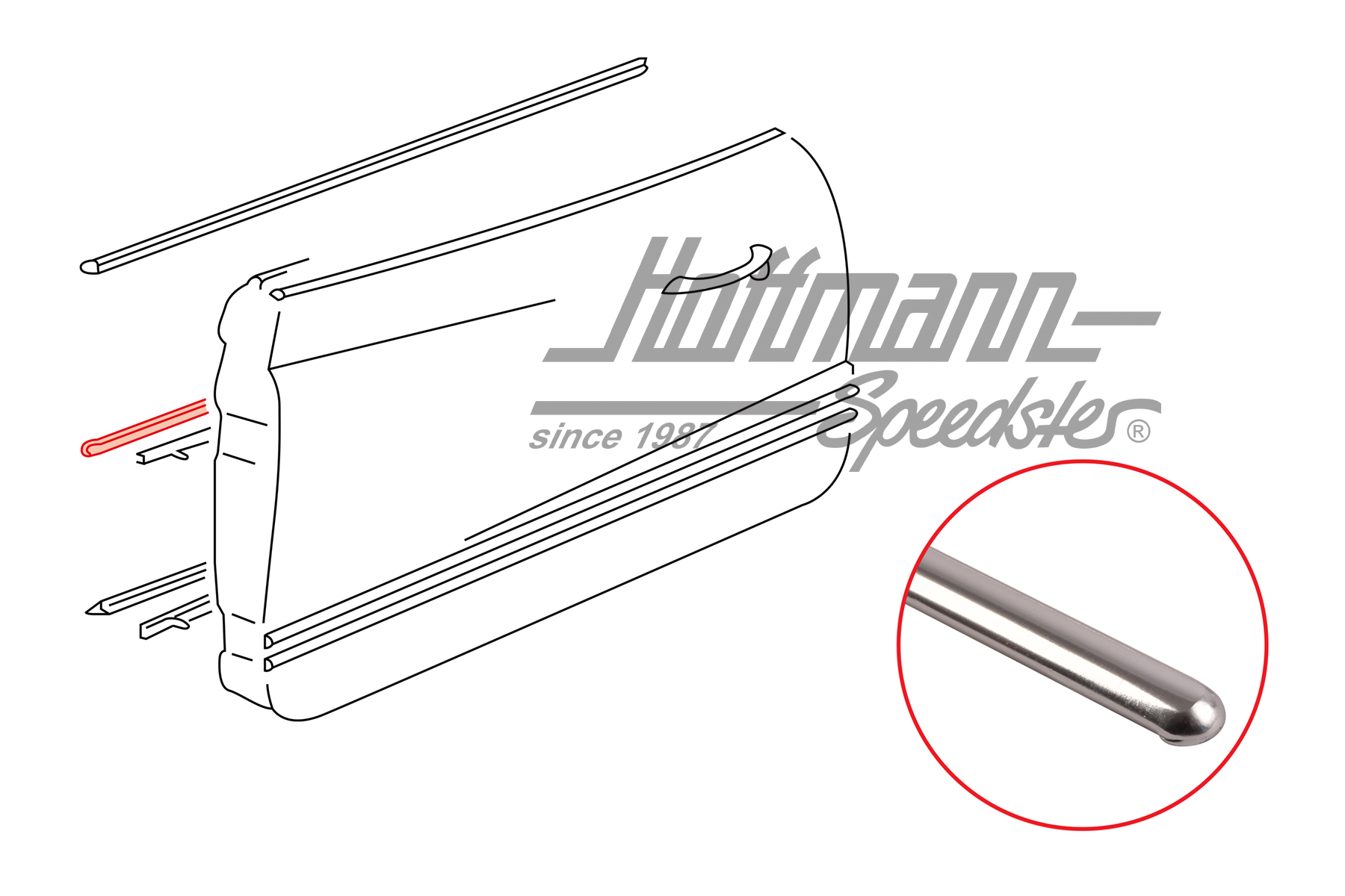 Moldura, revestimiento de puerta, central, 8.60-7.66 | 141 853 105 A | 066-0028-34