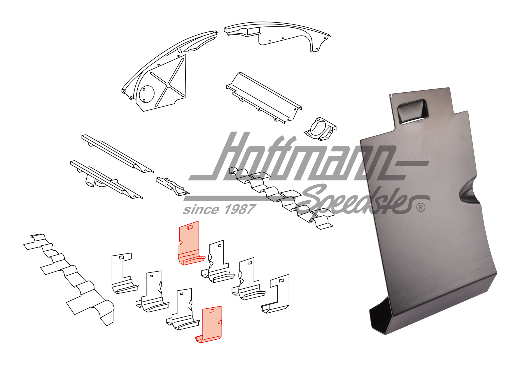 Deflector de calor, D/D y T/I, 911/914/6 | 901 106 039 01 | 530-4030-32