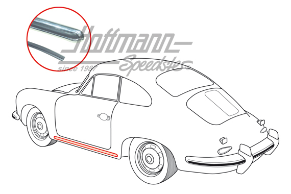 Moldura bajo la puerta, 356 B + C, izquierda / derecha                                              