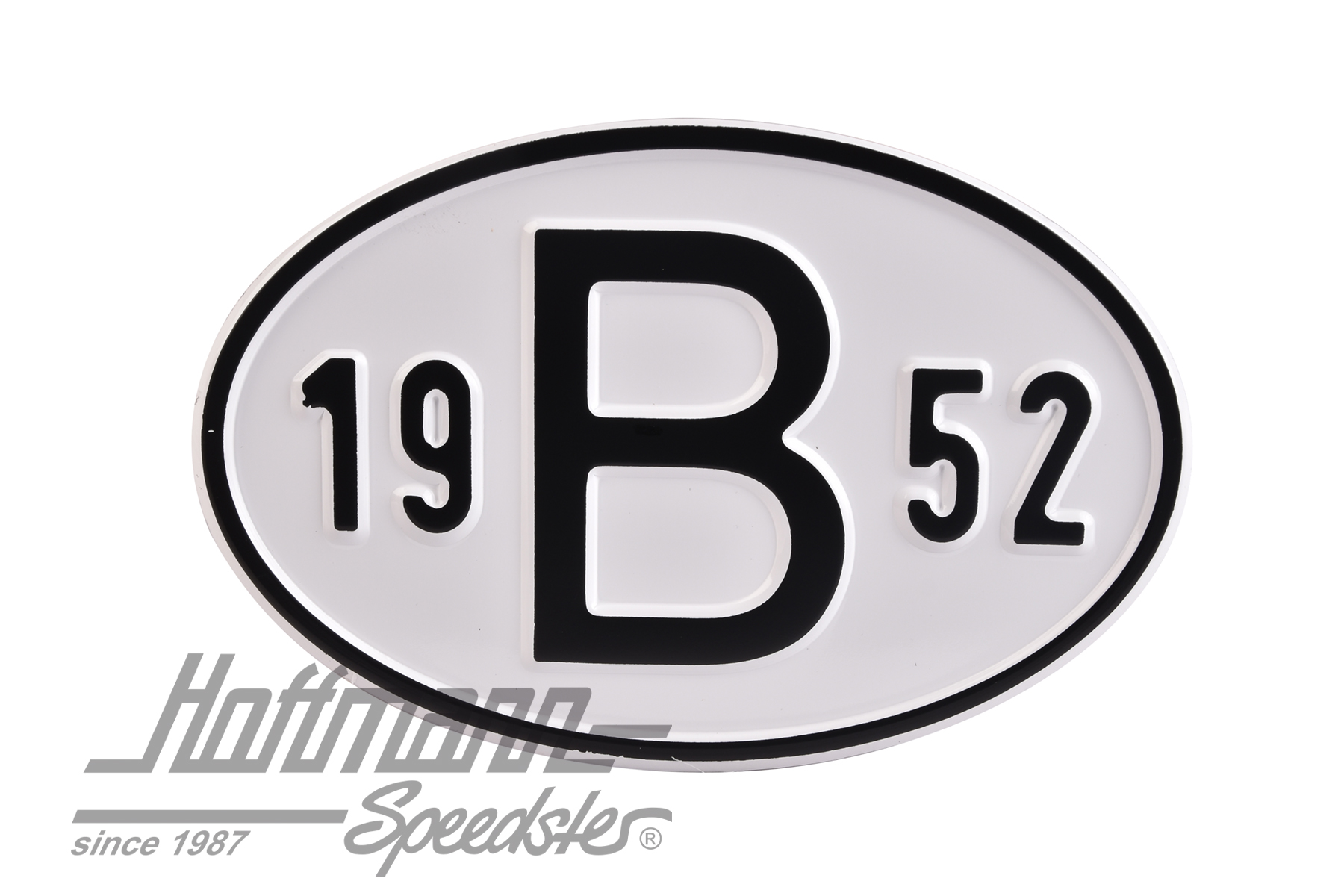Placa de nacionalidad "B" (Bélgica), "1952", aluminio |  | 020-2397-52