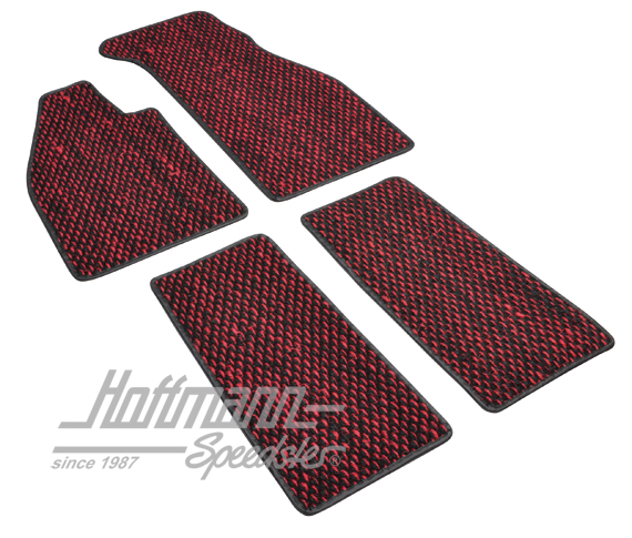 Alfombrillas, fibra de coco, 59-72, rojo / negro | ZVW 2BRD | 020-5381-27