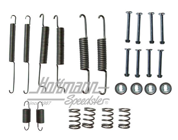 Kit de montaje, zapatas de freno, trasero, 78-92, 180 mm | 171 698 545 | 160-3600-30
