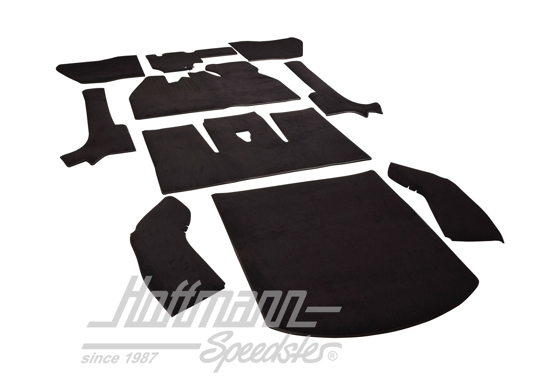 Juego de alfombrillas, Escarabajo Cabriolet, 8.66-7.70, negro                                       