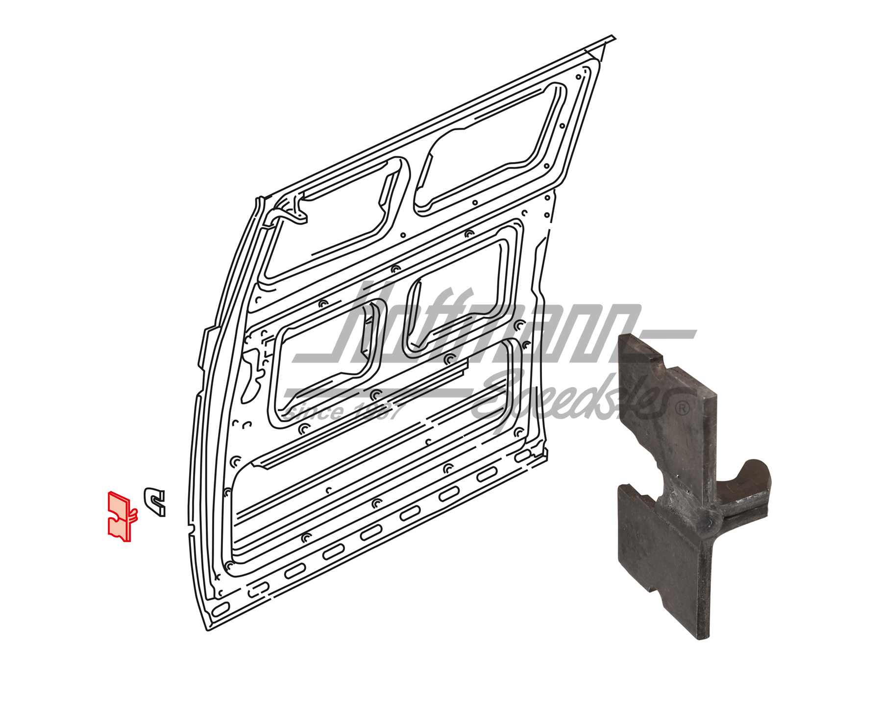 Gancho de retención, puerta corredera
Furgoneta T3, 84-92 | 251 843 660 B | 360-4015-83