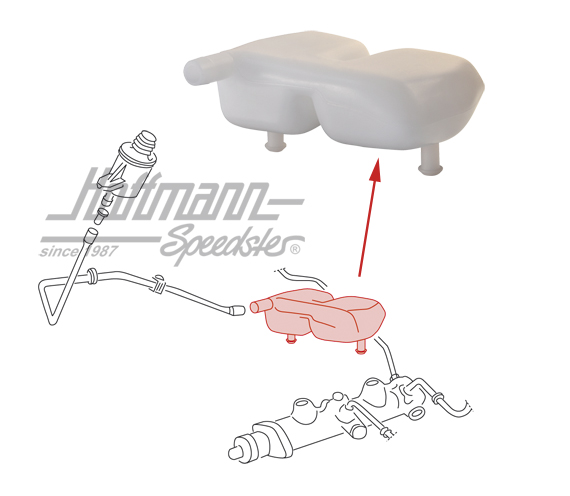 Depósito de líquido de frenos, Furgoneta T2, 72-79 | 211 611 313 K | 090-3040-04