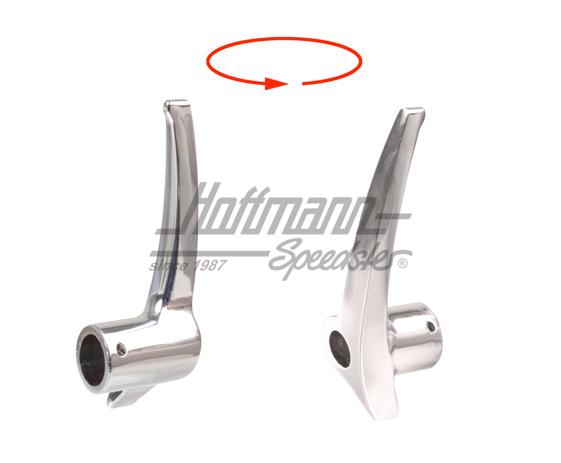 Cierre, ventanilla giratoria, cromado, dcha.                                                        