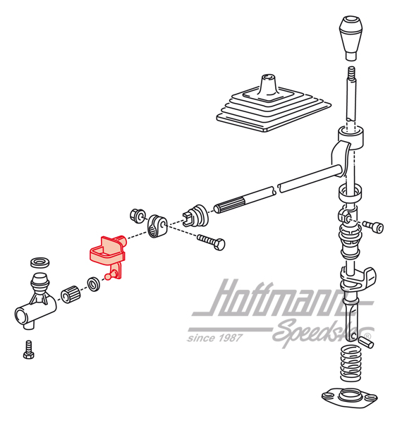 Guía, varilla de cambio anterior, 1.0-1.3
                                                         