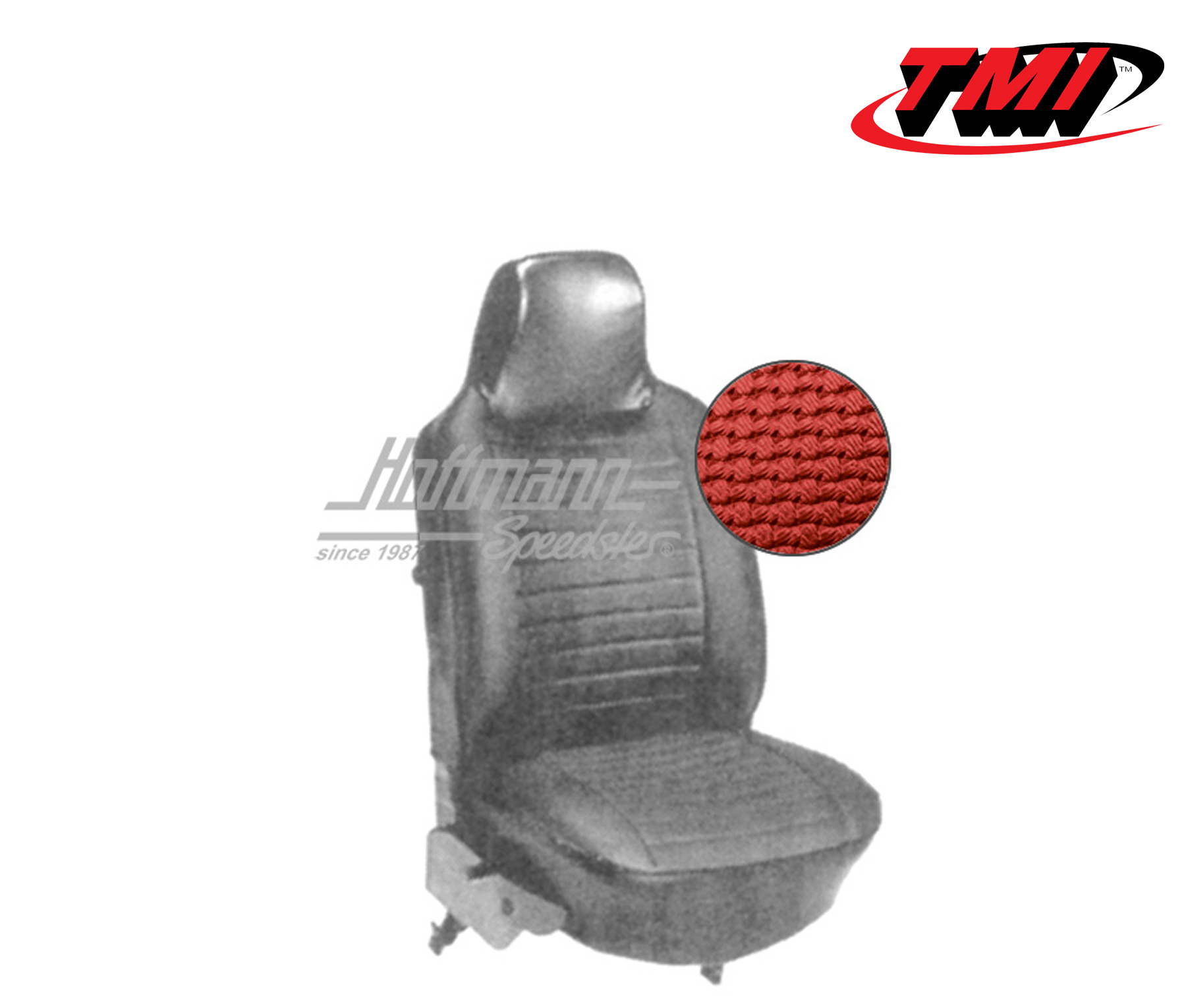 Fundas de asientos, Cabriolet, 73-76, tejido de cesta, rojo | 43-1327-07 | 055-6310