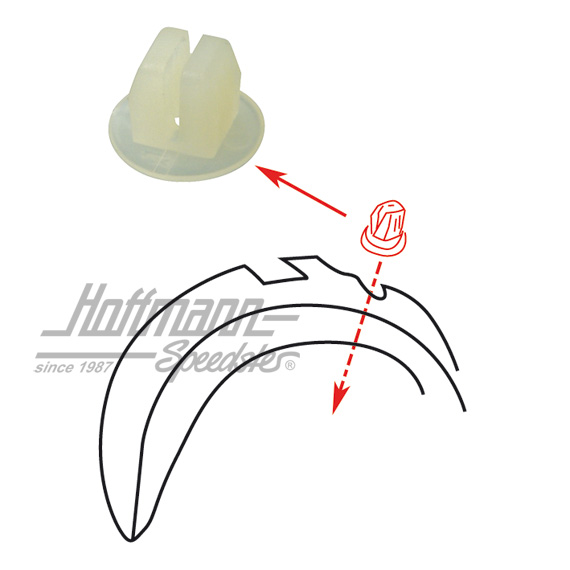 Clip, pasarruedas, Golf 1 Cabriolet | 155 809 966 | 180-0450-22
