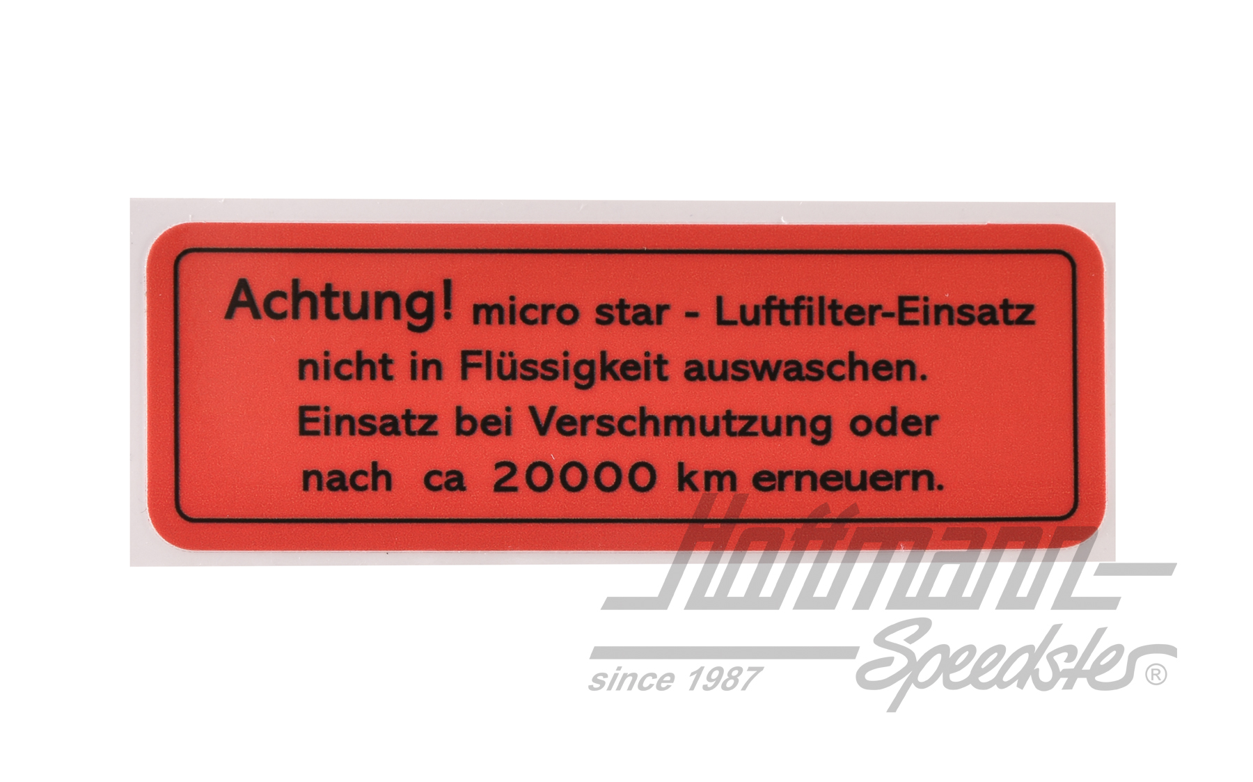 Pegatina, Luftfilter Knecht, 356/912                                                                