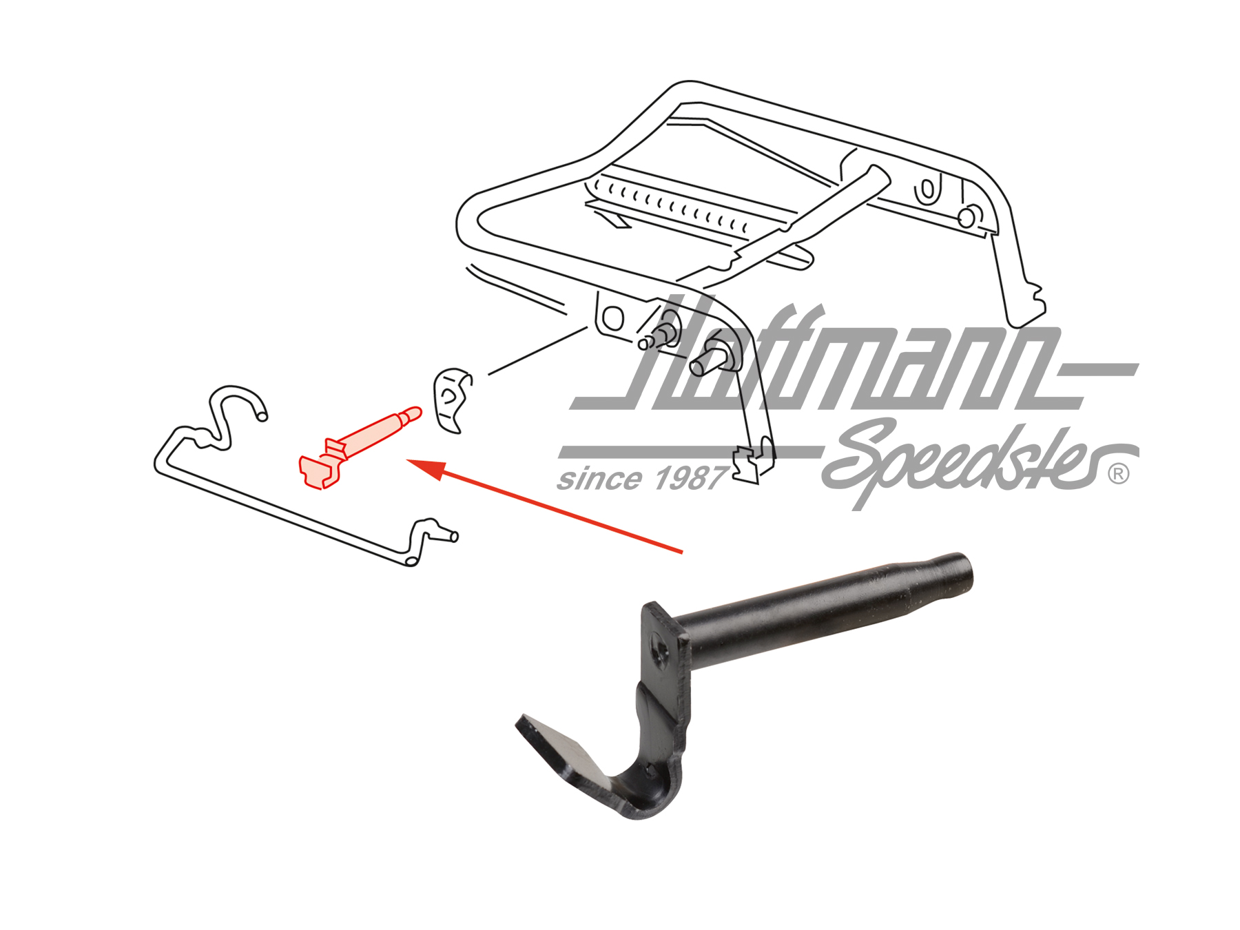 Perno de bloqueo, soporte asiento, inferior | 171 881 229 B | 055-7094-45