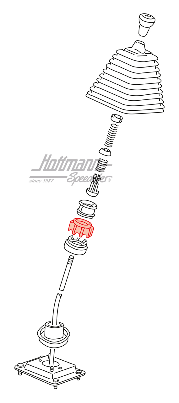 Cojinete de goma, palanca de cambio, inferior

                                                   