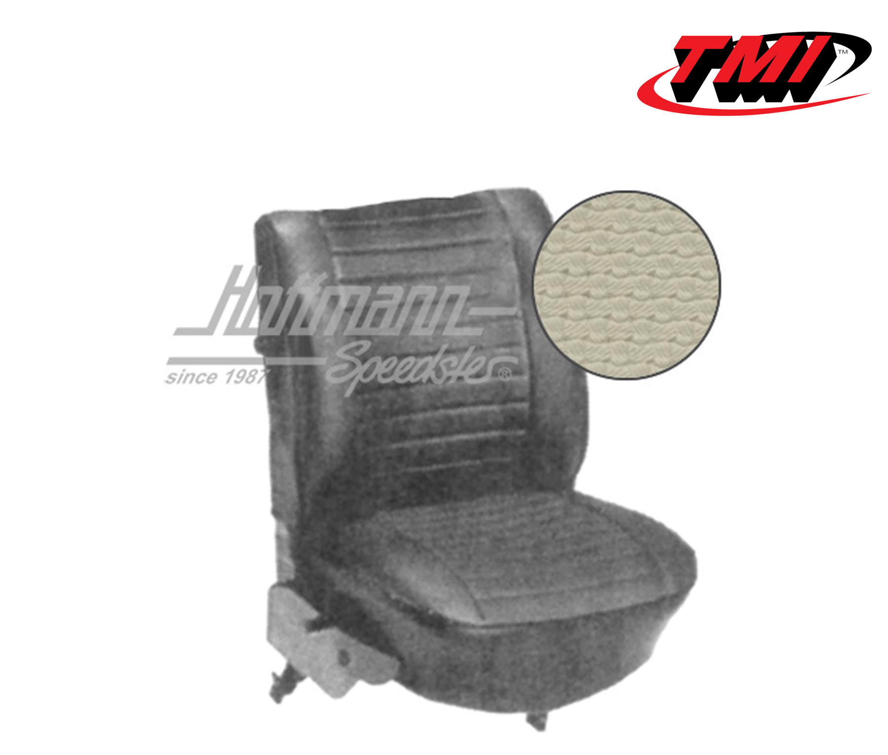 Fundas de asientos, Sedán, 8.73-7.76, tejido fe cesta, blanco antiguo | 43-1132-05 | 055-5850