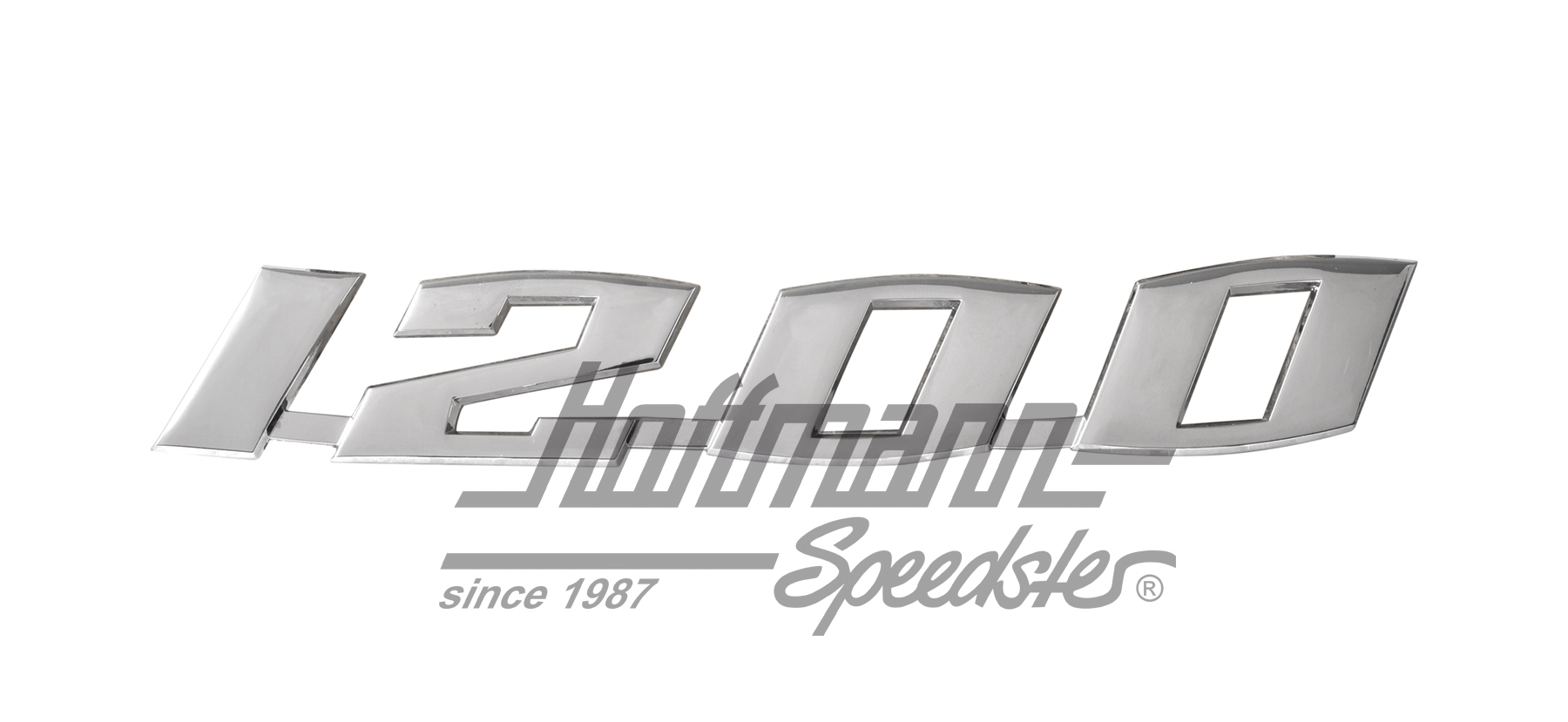 Logotipo "1200", 15.5 x 2.5 cm, cromado | 111 853 687 | 020-6066-10