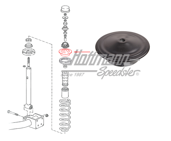 Platillo de resorte, posterior, superior, Golf 2 | 191 512 113 | 204-9610