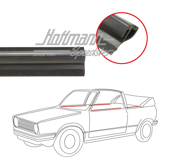 Junta de ranura de ventanilla, interior, anterior/posterior, izqda./dcha. | 155 837 475 C | 180-4052