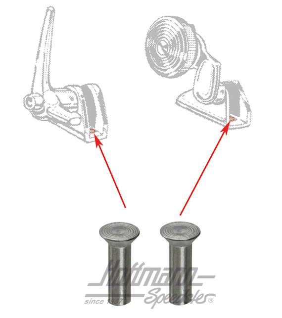 Remaches para aldabilla deflector, Cabriolet, 8.64-                                                 