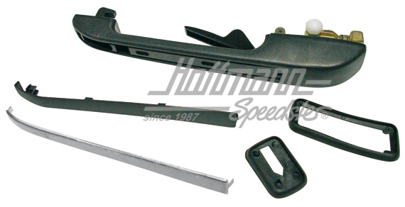 Tirador de puerta, negro, exterior, trasero dcho. | 193 839 206 | 180-1102