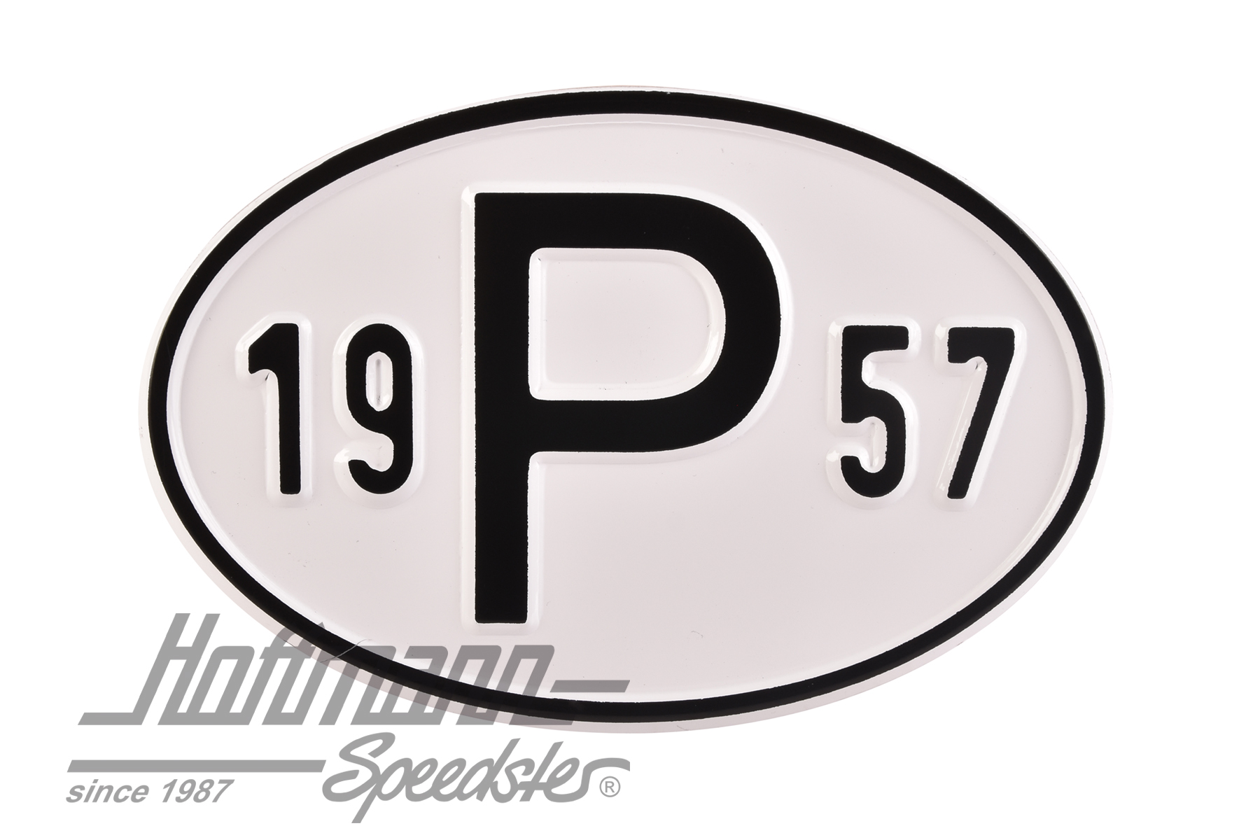 Placa de nacionalidad "P" (Portugal), "1957", aluminio |  | 020-2405-57
