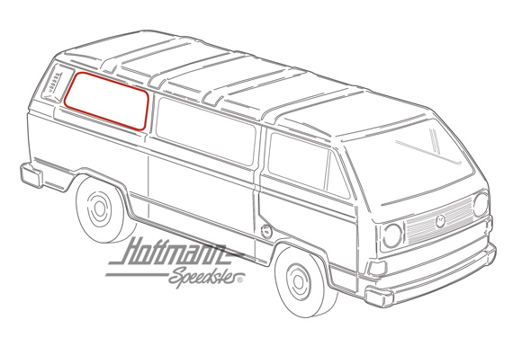 Junta de cristal lateral, posterior, izqdo./dcho., sin ranura | 253 845 341 | 350-5405