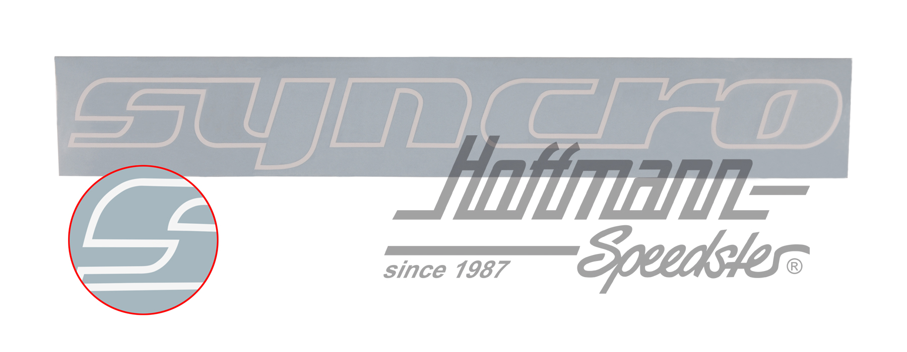 Pegatina, Syncro, Furgoneta T3, blanco | 255 070 734 A  W | 370-3854-30