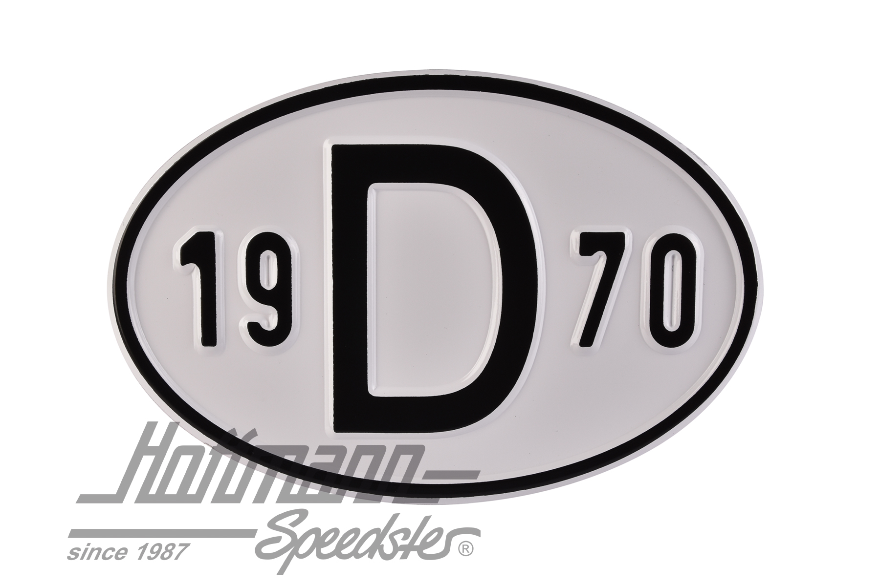 Placa de nacionalidad "D" (Alemania), "1970", aluminio |  | 020-2396-70
